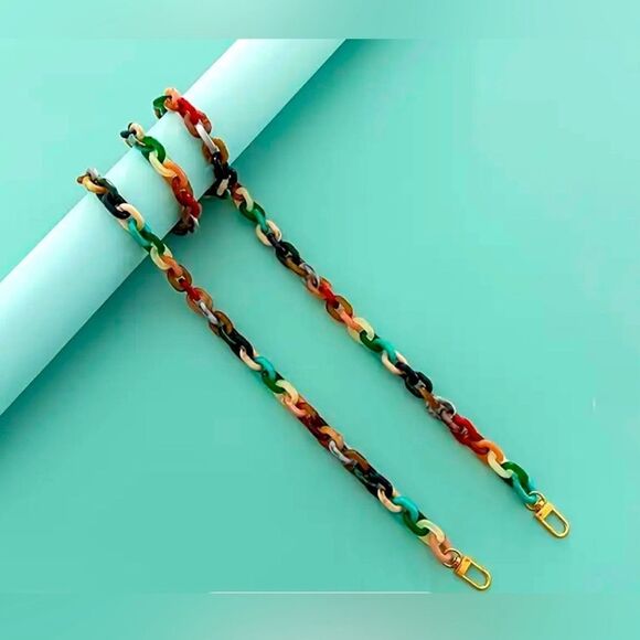 Chic Macaron-Inspired 120cm Acrylic
Crossbody Phone Chain Plus Phone Lanyard - Picture 4 of 8